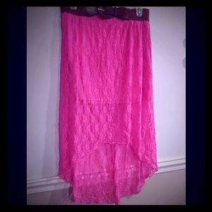 Beautiful pink lace skirt